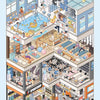 3D House Scene Stickers for Scrapbooking and DIY Crafts
