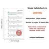 Single habit check-in pages for A6/A7/M5 planners with a 4mm aperture and hole positions
