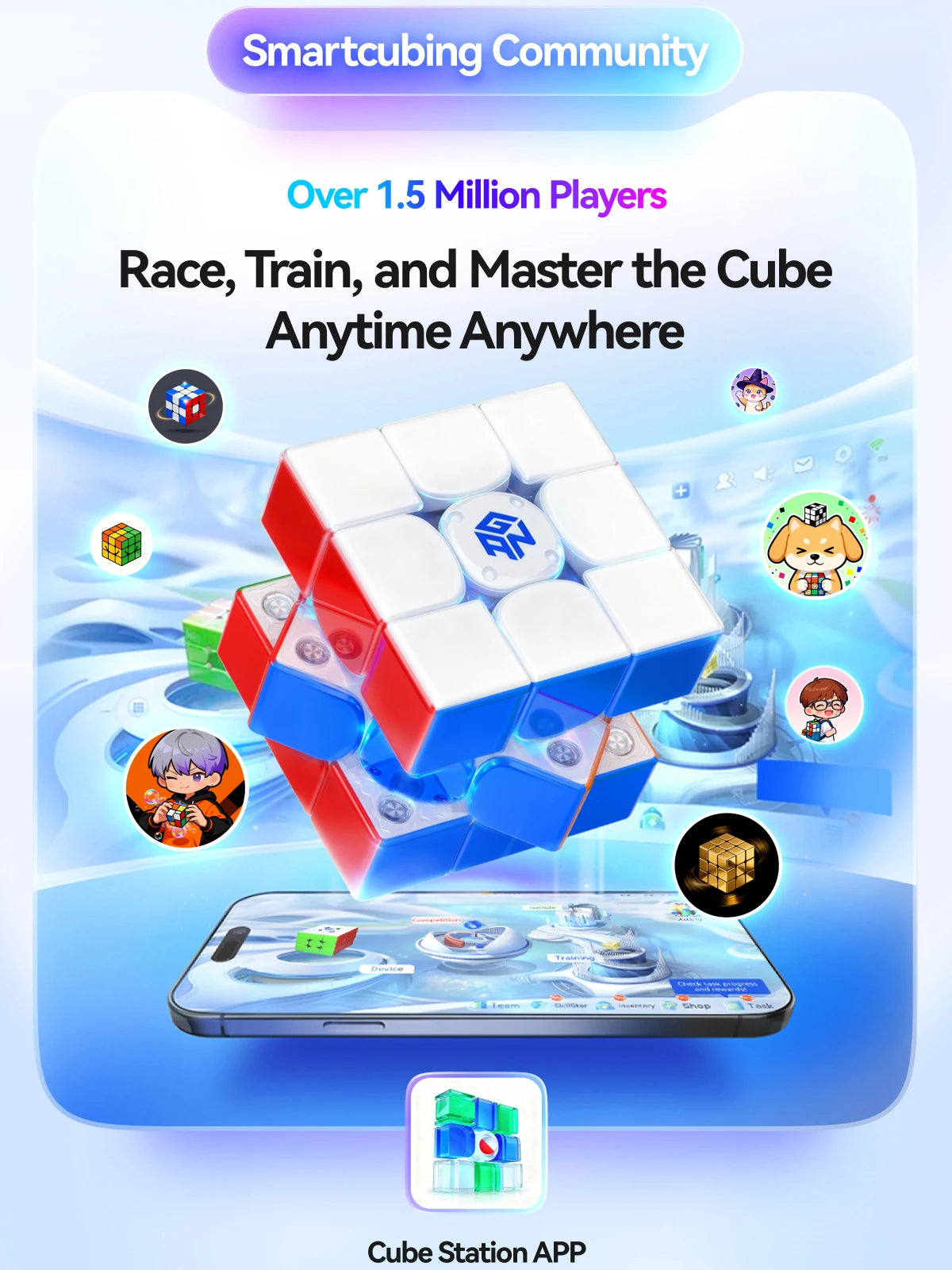 GAN i4 Smart Speed Cube 3x3 with App Connectivity