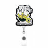 Shiny Acrylic Retractable Badge Reel with Alligator Clip
