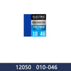 Electric guitar strings made of nickel plated steel with a 10 gauge and 46 count.