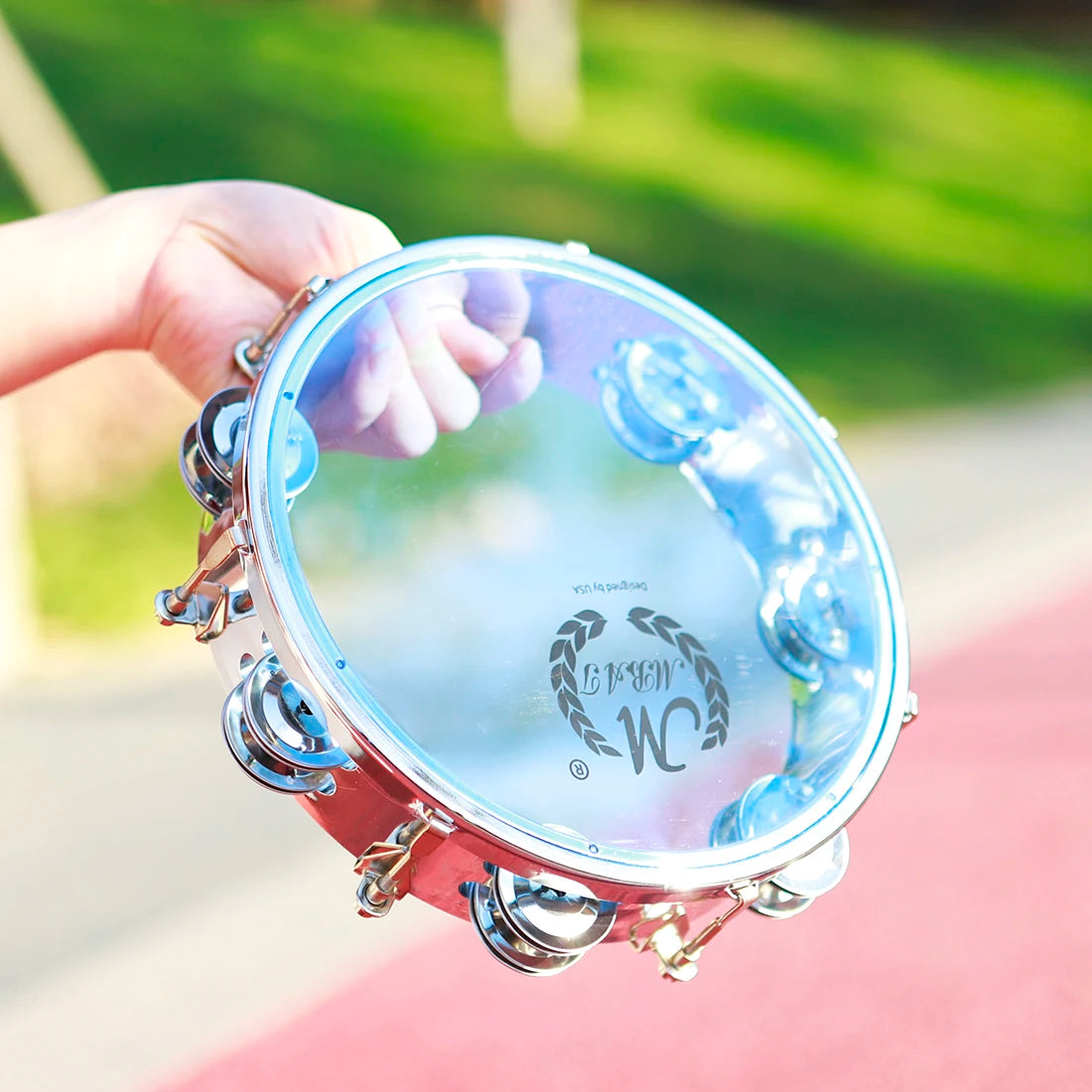 Self-Tuning Double Row Tambourine with Stainless Steel Rings