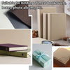 A stack of beige linen book binding cloth used for covering books, photo albums, and boxes.