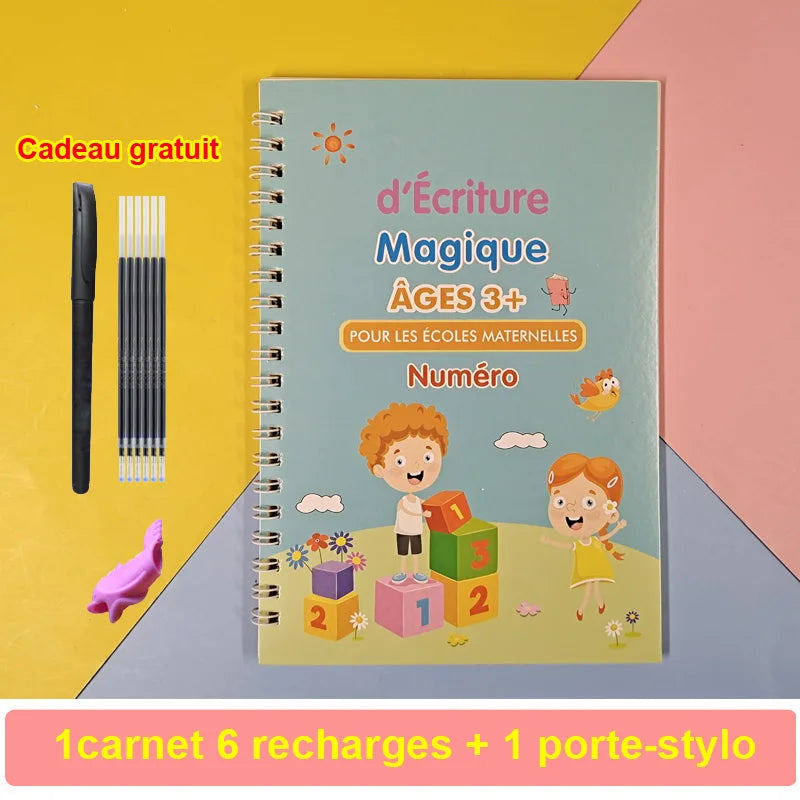 Reusable Magic Arabic Writing Practice Book for Kids