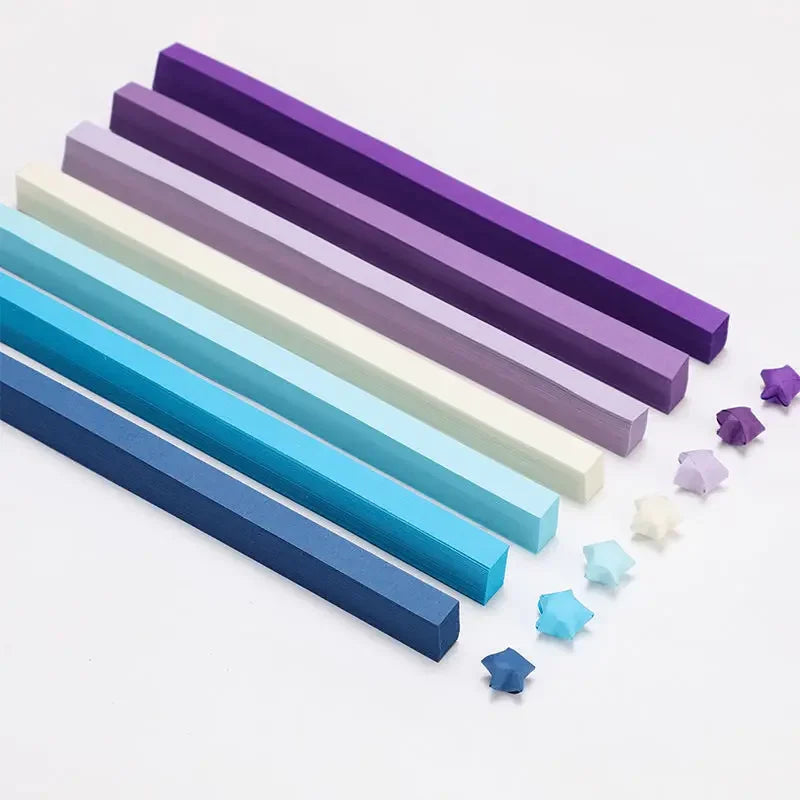540 Double-Sided Origami Star Strips in 27 Colors for Crafting and Decoration