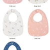 Soft Cotton Waterproof Baby Bibs (3-Pack, U-Shaped Design)
