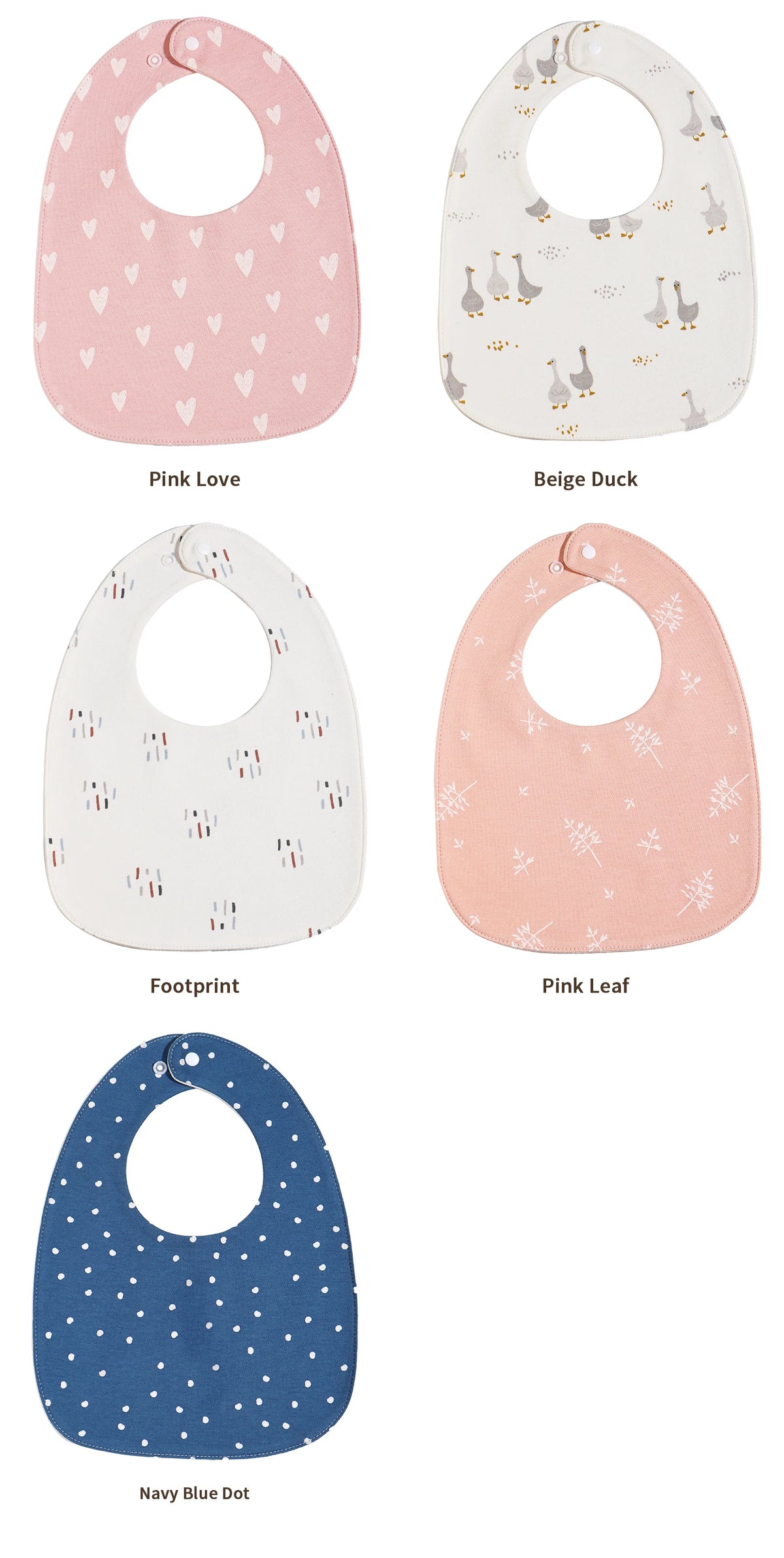 Soft Cotton Waterproof Baby Bibs (3-Pack, U-Shaped Design)