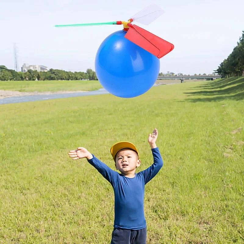 Balloon Helicopter Toy with Whistle – 5 Pack