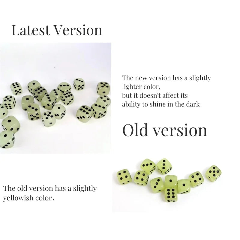 Glow-in-the-Dark Dice Set of 10