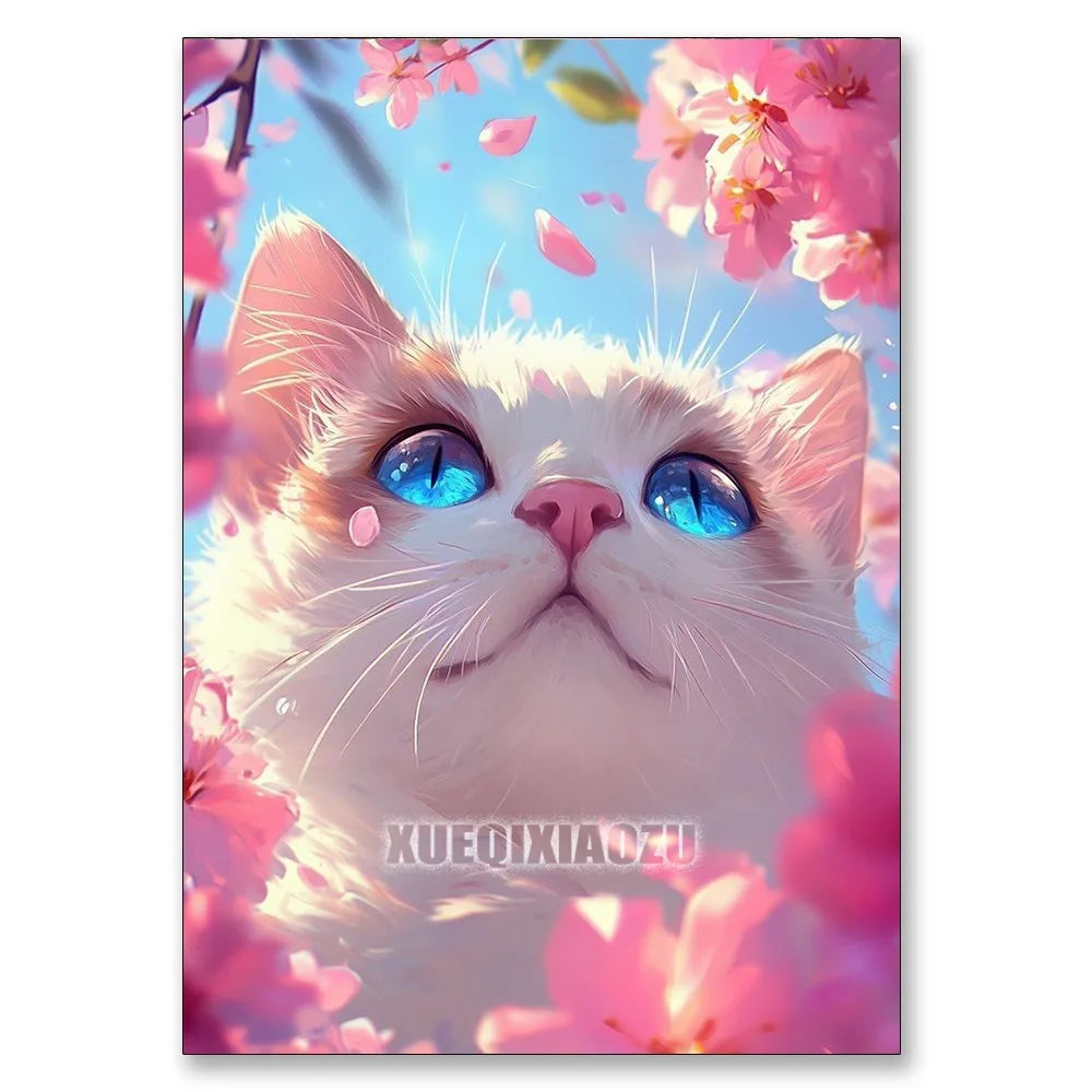 Cat Lover Diamond Painting Kit — DIY Full Drill Craft for Home Wall Decor