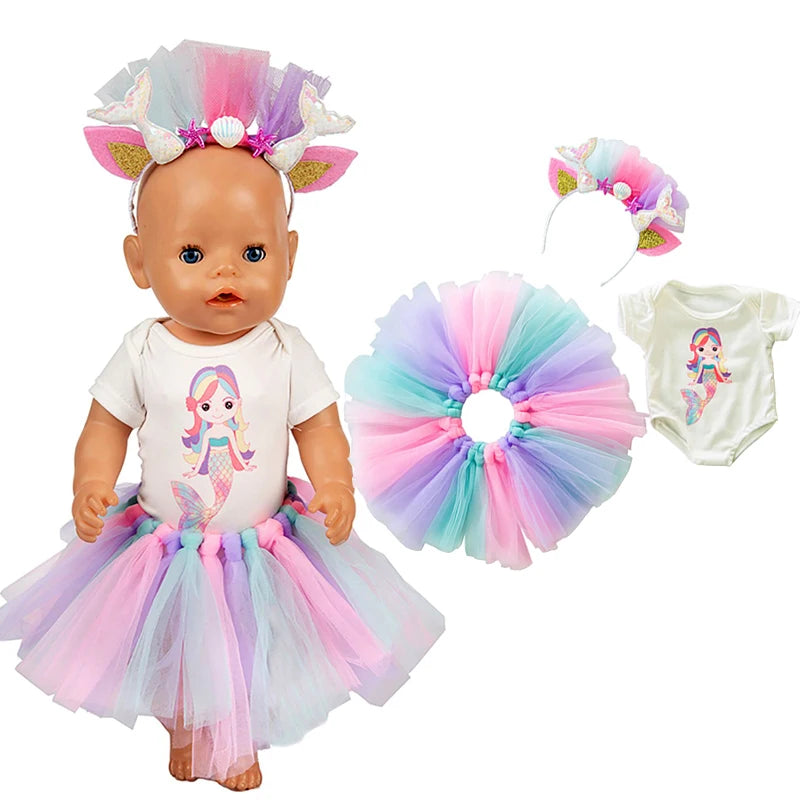 Doll Outfit Set with Hat for 17-43 cm Baby Dolls