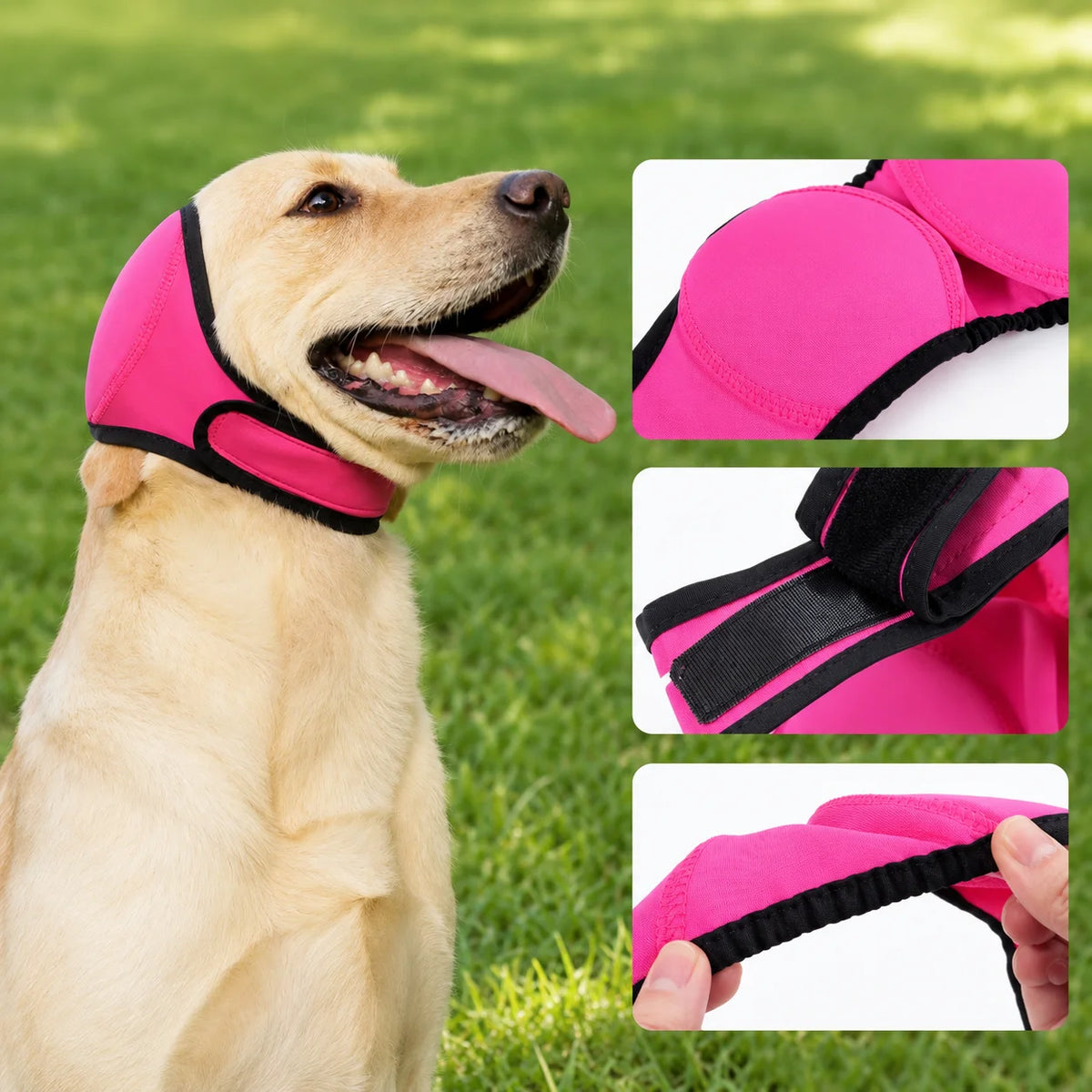 Calming Dog Head Cover for Anxiety Relief & Pest Protection