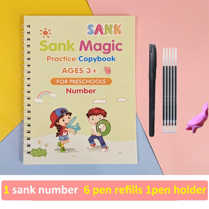 Reusable Magic Arabic Writing Practice Book for Kids