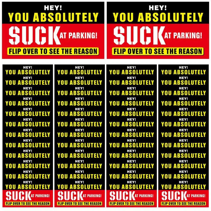 Humorous Fake Parking Tickets - Funny Car Pranks (50 Pack)