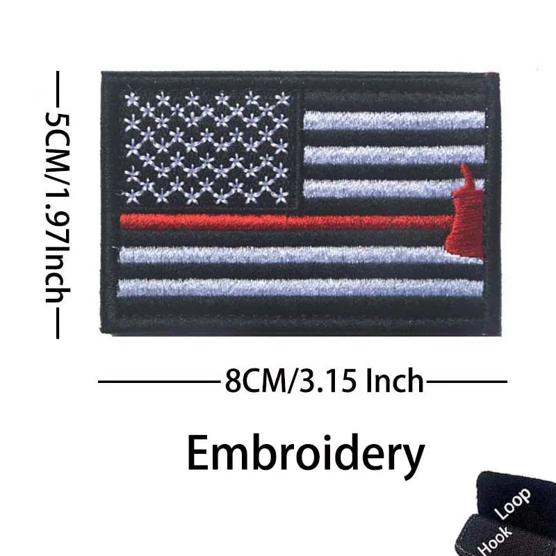 Reflective American Flag Tactical Patch with Glow-in-the-Dark Detail