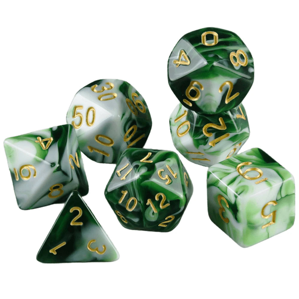 Acrylic Polyhedral Dice Set for Tabletop RPGs