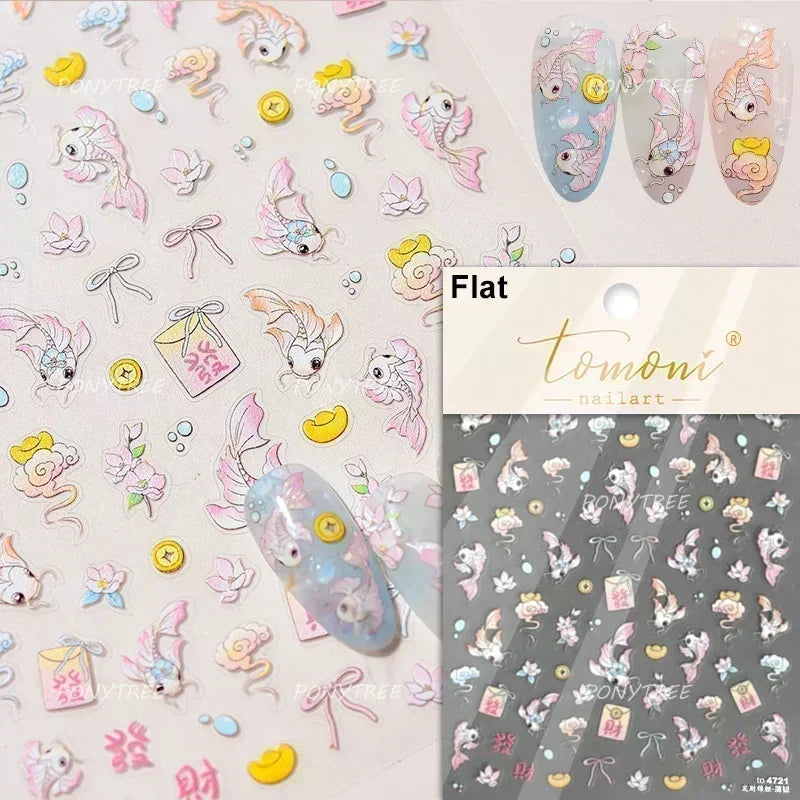 Ocean-Inspired Nail Art Sticker Set