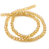 A strand of light yellow Austrian faceted crystal beads for jewelry making