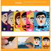 A set of colorful puzzle cards depicting various facial expressions for a Montessori game.