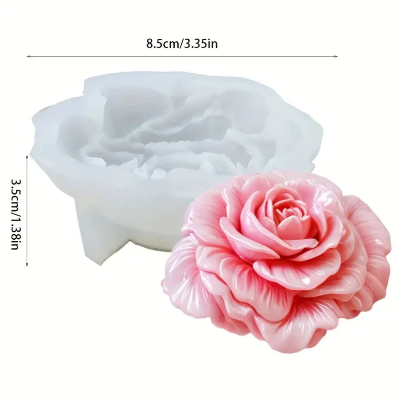 3D Rose Silicone Mold for Candle, Soap & Resin Crafts