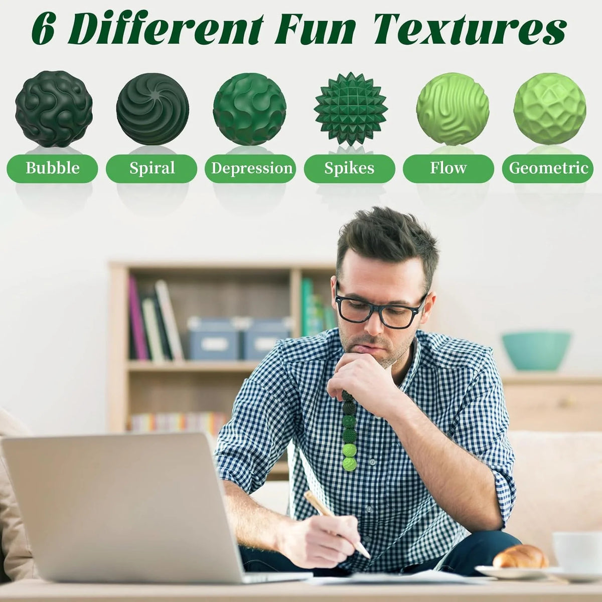 Magnetic Sensory Fidget Balls with Silicone Shell