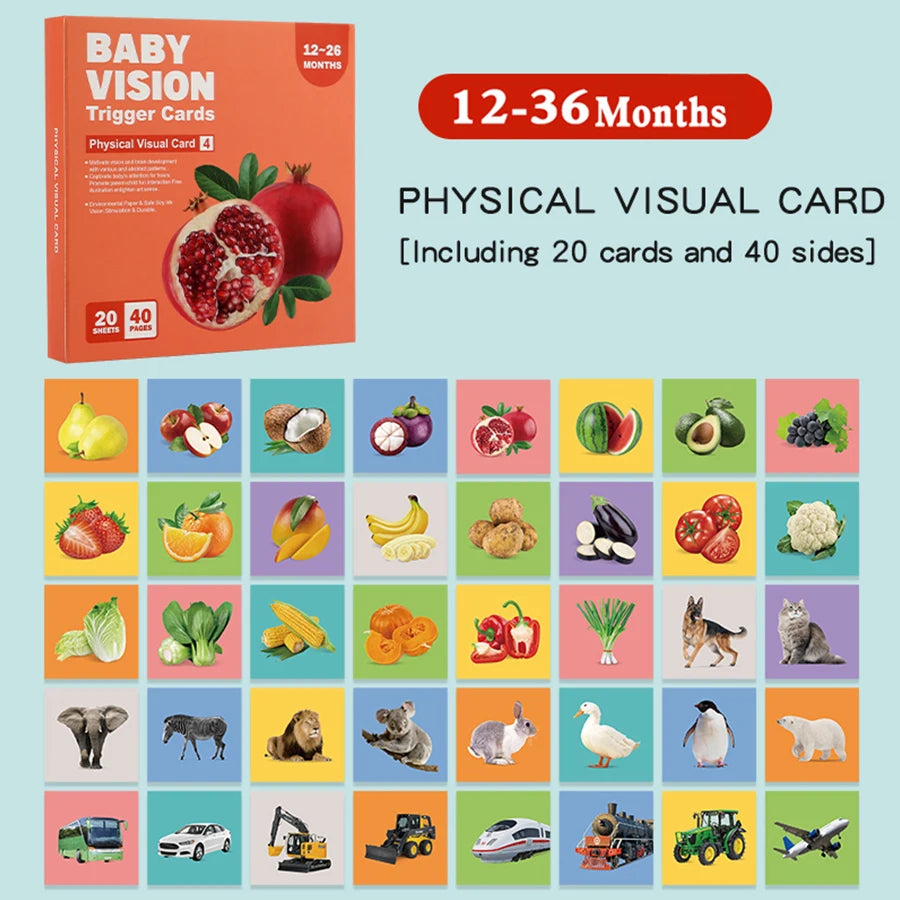 Montessori High-Contrast Visual Stimulation Cards for Babies