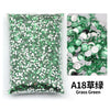 Bag of green flat-back resin rhinestones for DIY craft and nail art