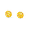 Two spherical balls of yellow and gold rhinestones for jewelry making