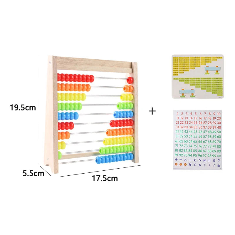 Wooden Rainbow Abacus for Early Math Learning