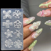 Floral Silicone Nail Art Stencils for 3D Design