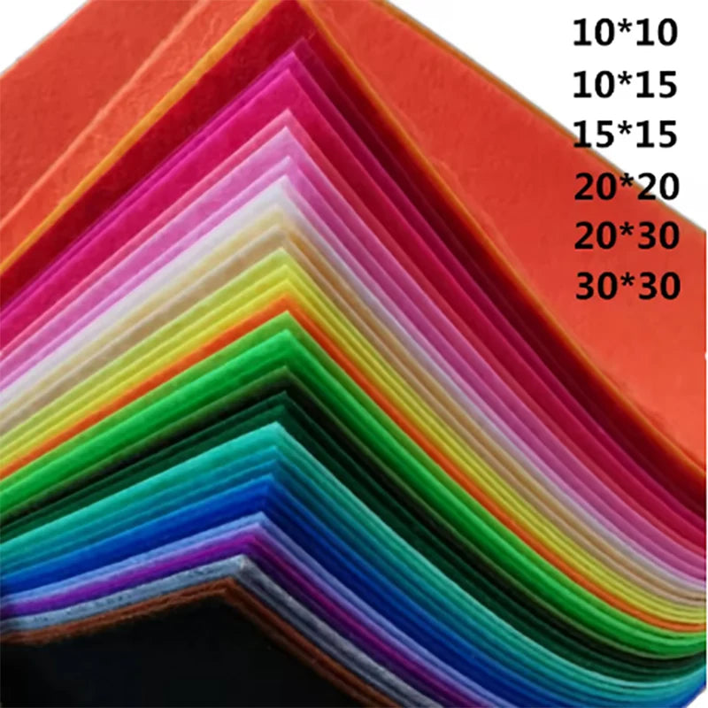 Assorted Color Felt Fabric Sheets for DIY Crafts and Sewing