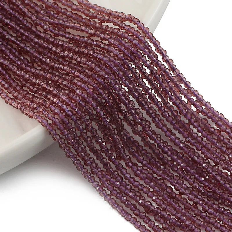 2mm Austrian Crystal Spacer Beads – White AB Finish