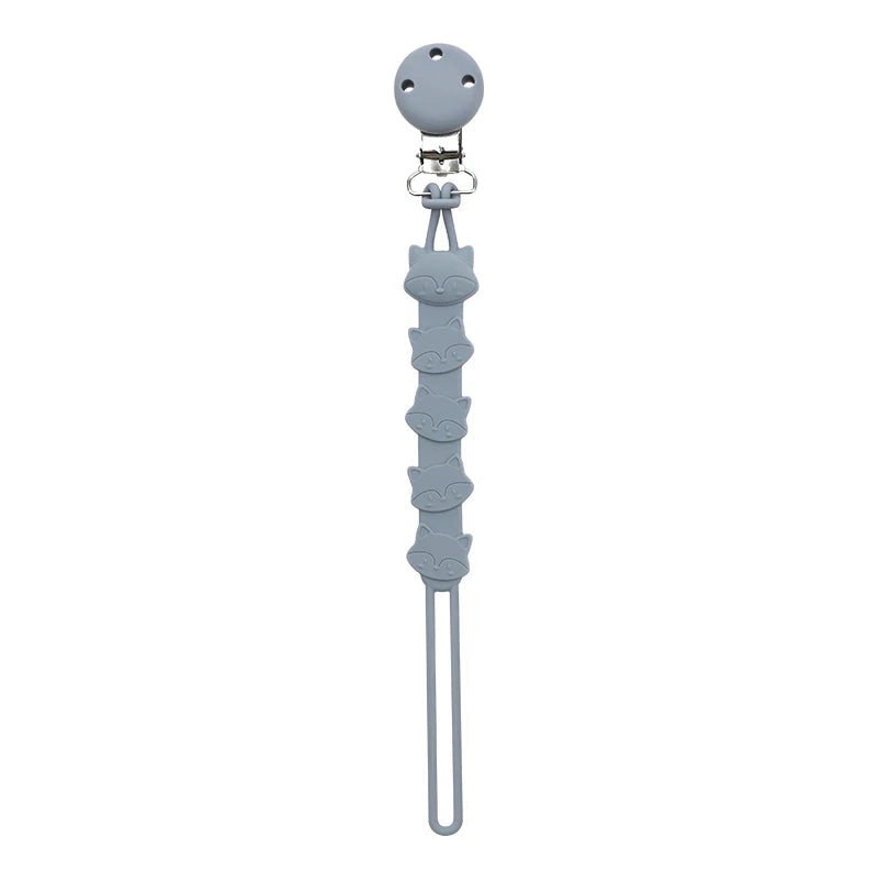 3-in-1 Silicone Pacifier Clip with Adorable Cartoon Animal Design
