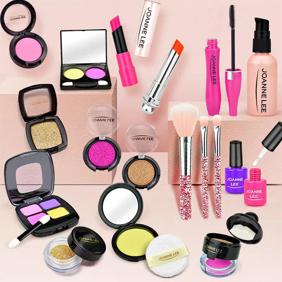 Pretend Play Makeup Kit for Kids with Storage Bag
