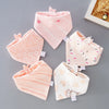 Cotton Waterproof Baby Bibs with Absorbent Bandana (5-Pack)