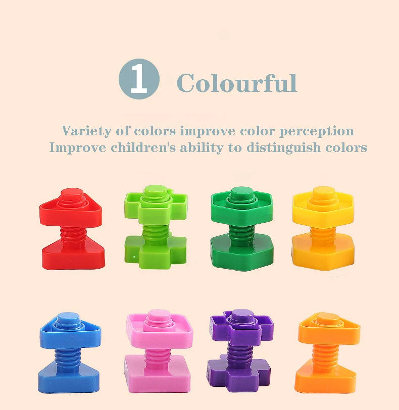 Screw-Together Building Blocks Set for Kids
