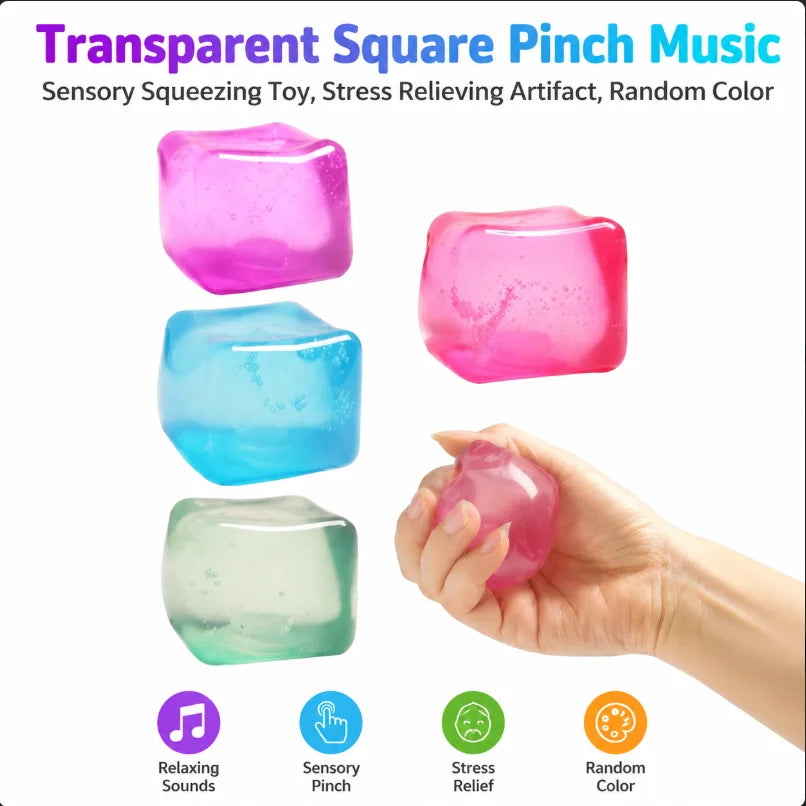 Squishy Stress Cubes – 4-Pack Sensory Fidget Toys