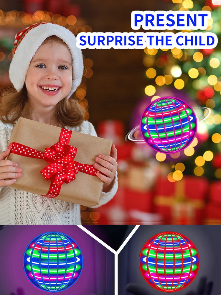 LED Flying Spinner with Remote Control – 360° Stunt Toy for Kids