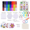 A collection of DIY bead sets, templates, plastic tweezers, lanyard accessories, and ironing paper for crafting.