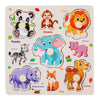 Toddler Wooden Puzzle Set - Animal, Traffic & Fruit Theme - Montessori Learning Toy
