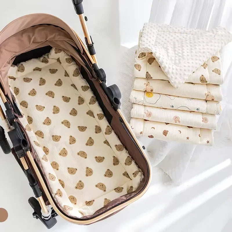 Cozy Cartoon Bear Baby Stroller Seat Cushion