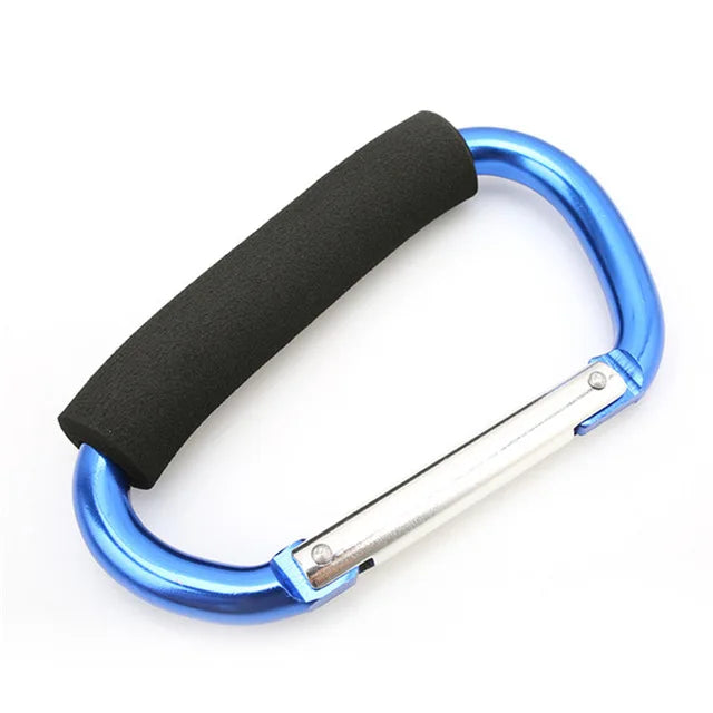 Heavy-Duty Aluminum Carabiner Stroller Hooks for Bags and Purses