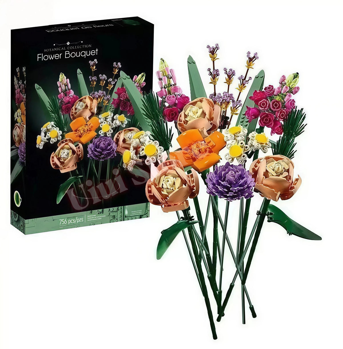 DIY Flower Bouquet Building Blocks Set