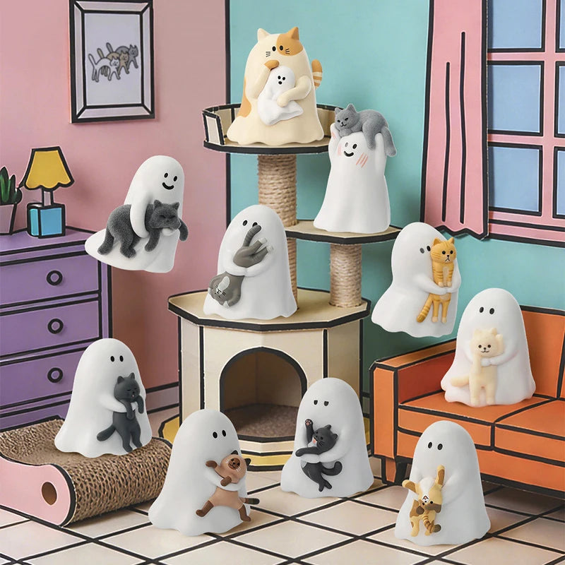 Ghost Behold My Cat Series Glow-in-the-Dark Cat Figurine Blind Box