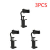 Three adjustable black guitar phone holders for hands-free streaming and recording