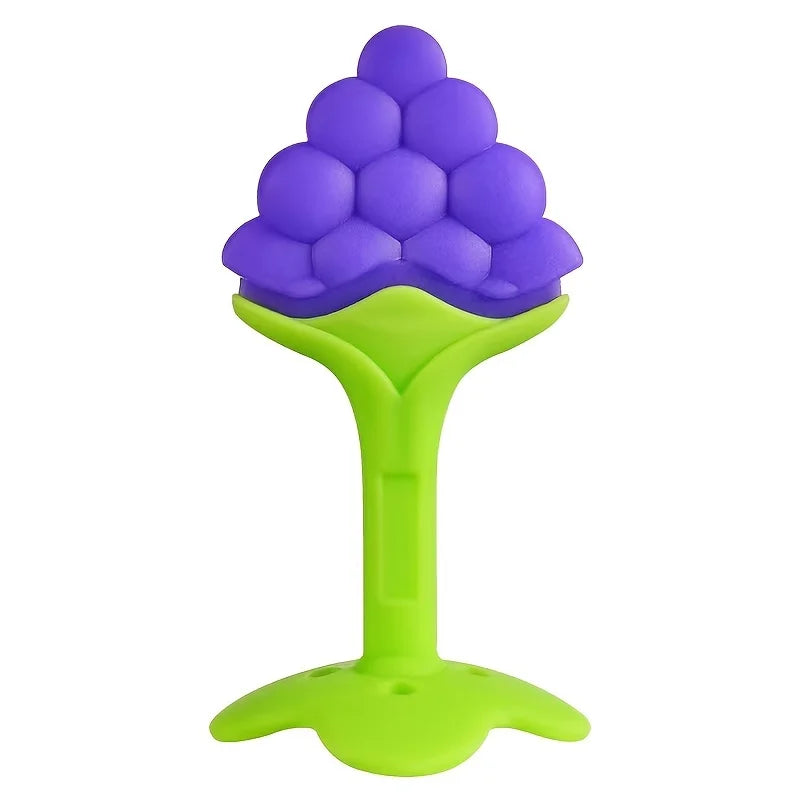 Strawberry-Shaped Silicone Baby Teether for Soothing Gums