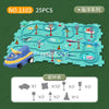 A jigsaw puzzle depicting a sea theme with various marine animals and railroad elements, labeled NO.1103 25PCS.
