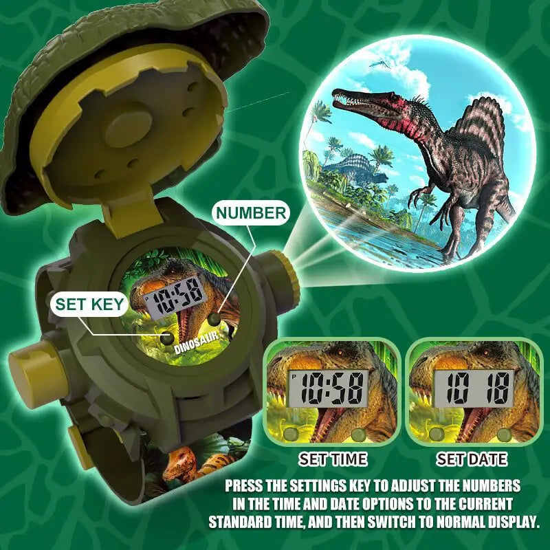 Dinosaur 3D Projector Watch for Kids with 24 Images