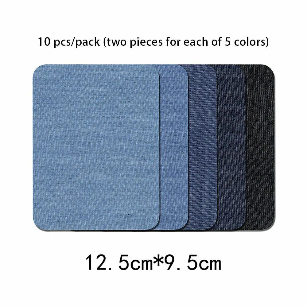 Iron-On Denim Patches for Jeans Repair & DIY Crafts
