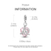925 Sterling Silver Heart Charm Beads for Bracelets and Necklaces